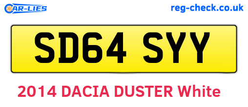 SD64SYY are the vehicle registration plates.