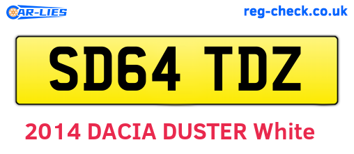 SD64TDZ are the vehicle registration plates.