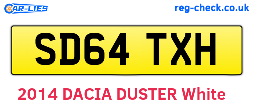 SD64TXH are the vehicle registration plates.