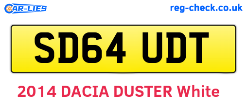 SD64UDT are the vehicle registration plates.
