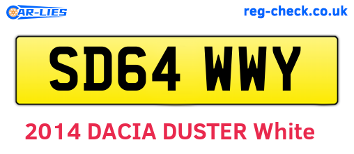 SD64WWY are the vehicle registration plates.