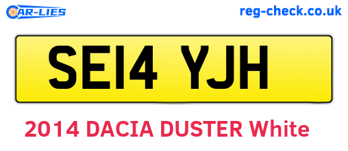 SE14YJH are the vehicle registration plates.