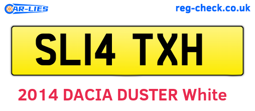 SL14TXH are the vehicle registration plates.