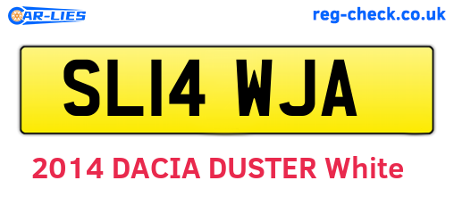 SL14WJA are the vehicle registration plates.