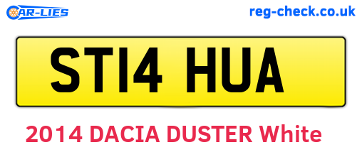 ST14HUA are the vehicle registration plates.