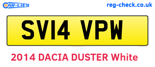 SV14VPW are the vehicle registration plates.