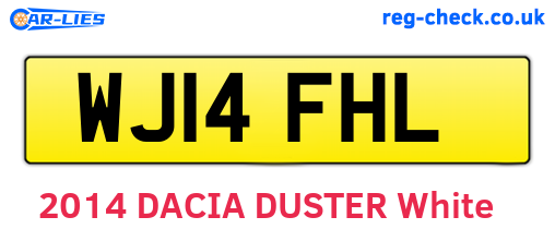 WJ14FHL are the vehicle registration plates.