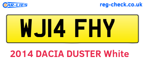 WJ14FHY are the vehicle registration plates.