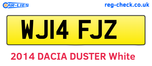 WJ14FJZ are the vehicle registration plates.