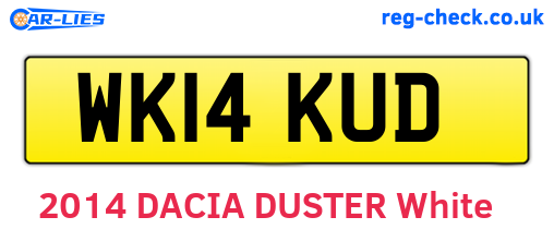 WK14KUD are the vehicle registration plates.