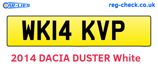 WK14KVP are the vehicle registration plates.