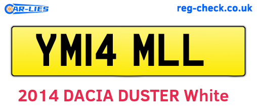 YM14MLL are the vehicle registration plates.