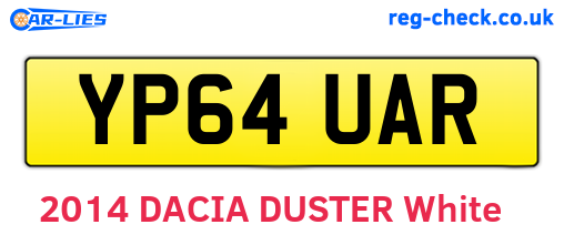 YP64UAR are the vehicle registration plates.