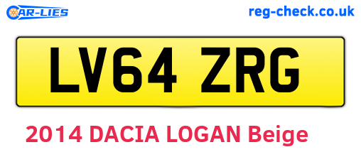 LV64ZRG are the vehicle registration plates.