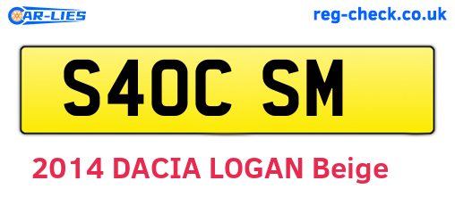 S40CSM are the vehicle registration plates.