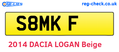 S8MKF are the vehicle registration plates.