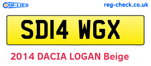SD14WGX are the vehicle registration plates.