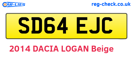 SD64EJC are the vehicle registration plates.