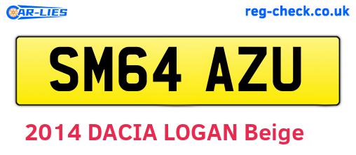 SM64AZU are the vehicle registration plates.