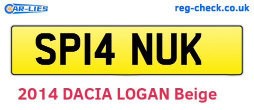 SP14NUK are the vehicle registration plates.
