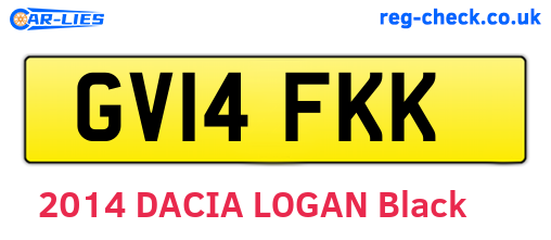 GV14FKK are the vehicle registration plates.