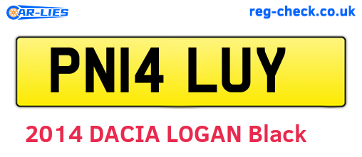PN14LUY are the vehicle registration plates.