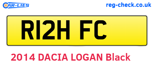 R12HFC are the vehicle registration plates.