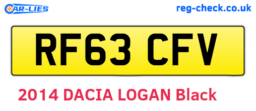RF63CFV are the vehicle registration plates.