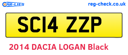SC14ZZP are the vehicle registration plates.