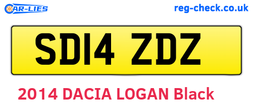 SD14ZDZ are the vehicle registration plates.