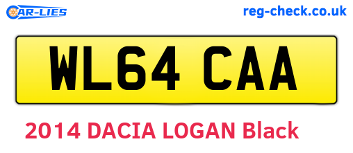 WL64CAA are the vehicle registration plates.