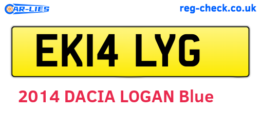 EK14LYG are the vehicle registration plates.