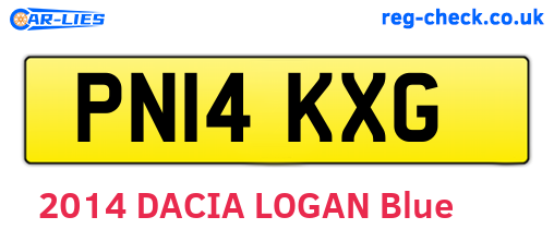 PN14KXG are the vehicle registration plates.