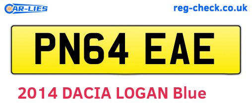 PN64EAE are the vehicle registration plates.