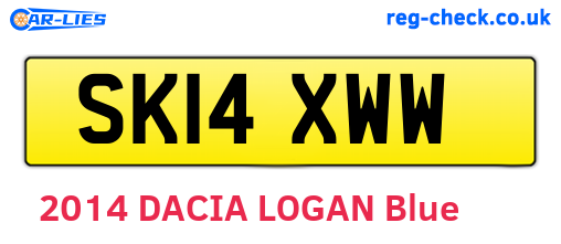SK14XWW are the vehicle registration plates.