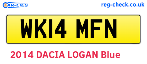WK14MFN are the vehicle registration plates.