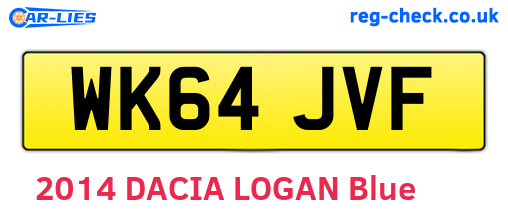 WK64JVF are the vehicle registration plates.