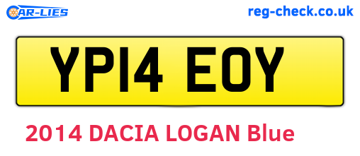 YP14EOY are the vehicle registration plates.