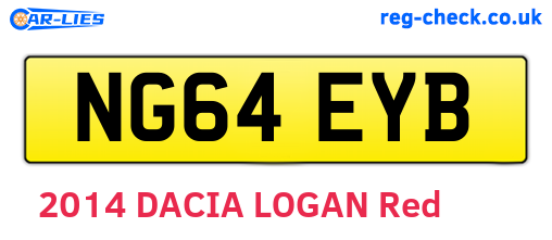 NG64EYB are the vehicle registration plates.