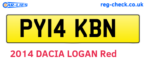 PY14KBN are the vehicle registration plates.