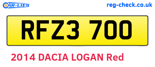 RFZ3700 are the vehicle registration plates.