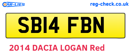 SB14FBN are the vehicle registration plates.