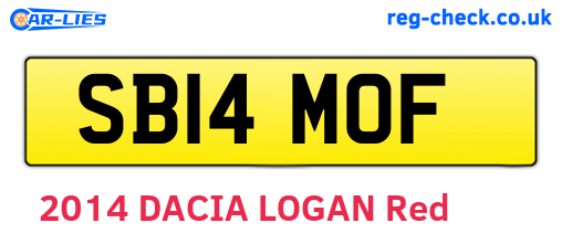 SB14MOF are the vehicle registration plates.