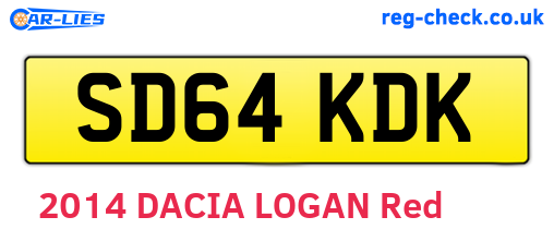 SD64KDK are the vehicle registration plates.
