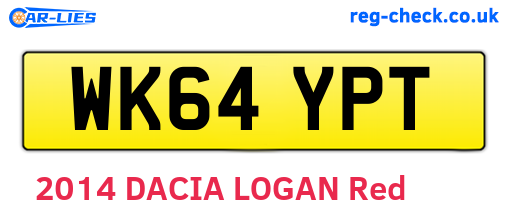 WK64YPT are the vehicle registration plates.