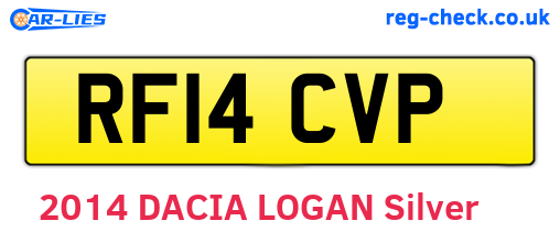 RF14CVP are the vehicle registration plates.
