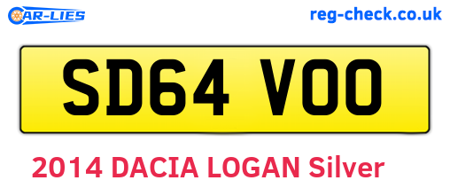 SD64VOO are the vehicle registration plates.