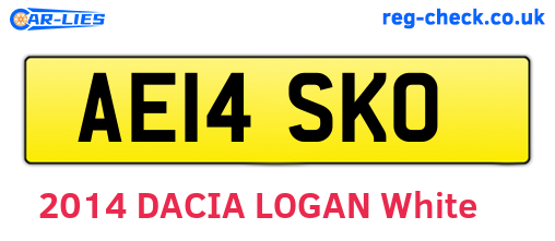 AE14SKO are the vehicle registration plates.