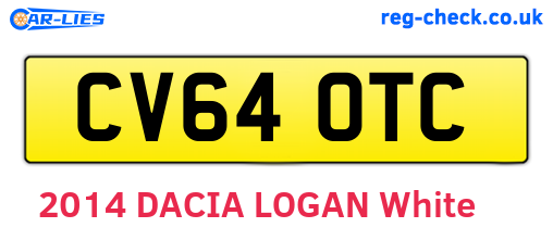 CV64OTC are the vehicle registration plates.