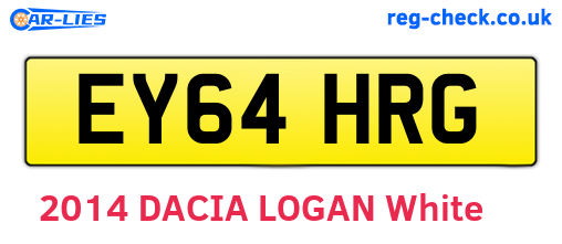 EY64HRG are the vehicle registration plates.